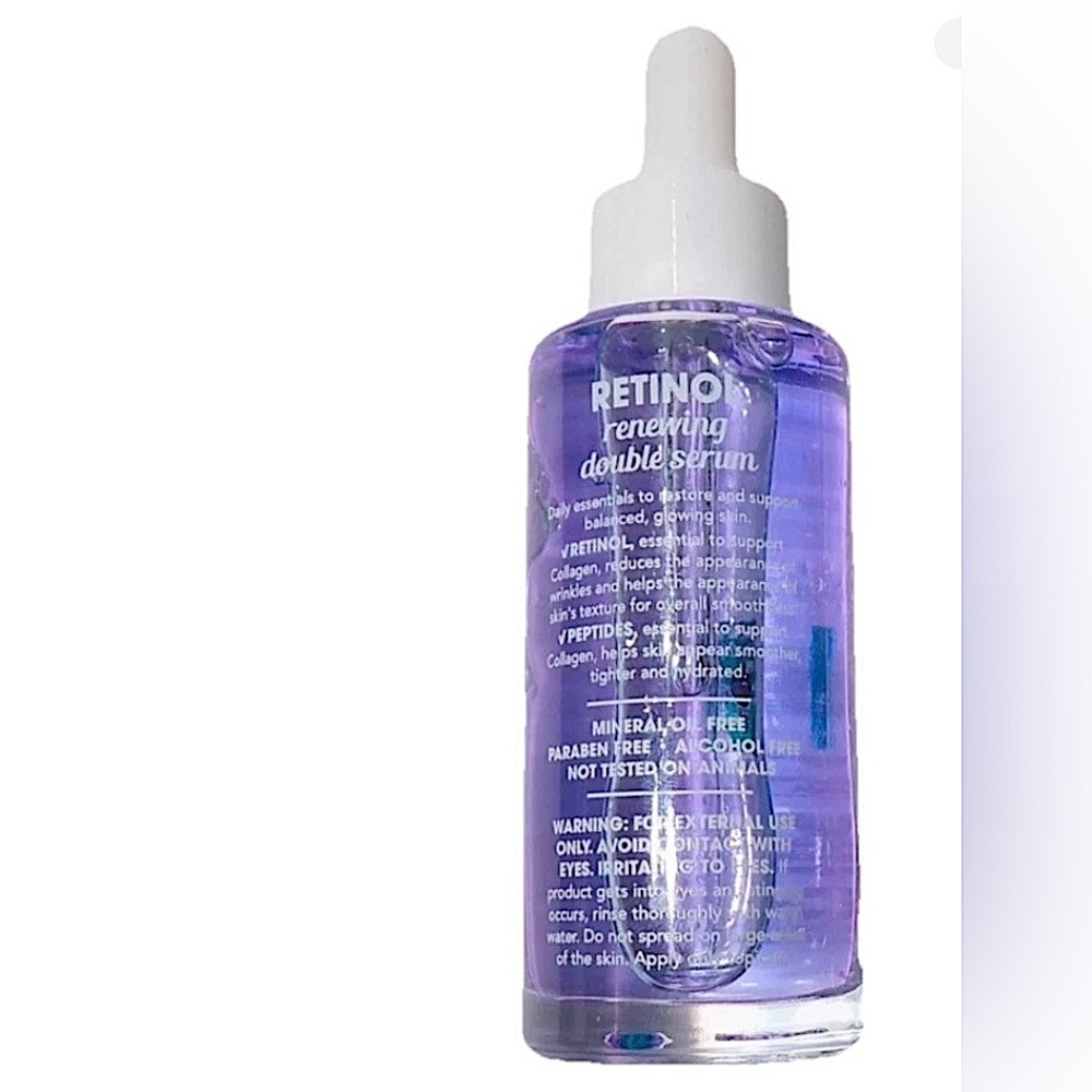 Global Beauty Care Retinol Renewing Double Serum with Peptides, 1.7 Fl Oz - Picture 2 of 2